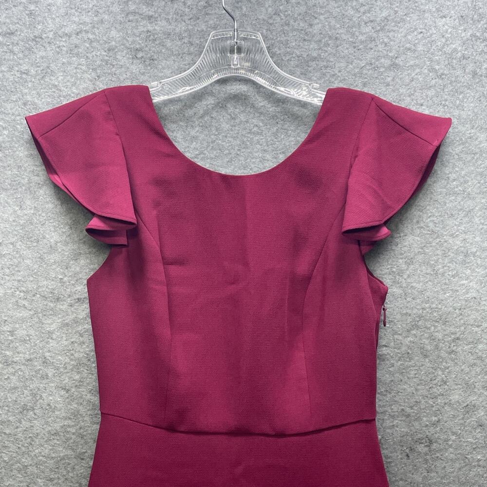 NWT BCBGeneration Womens 2 Purpleberry Flutter Slv Mini Cocktail Dress Flounce - Picture 2 of 12
